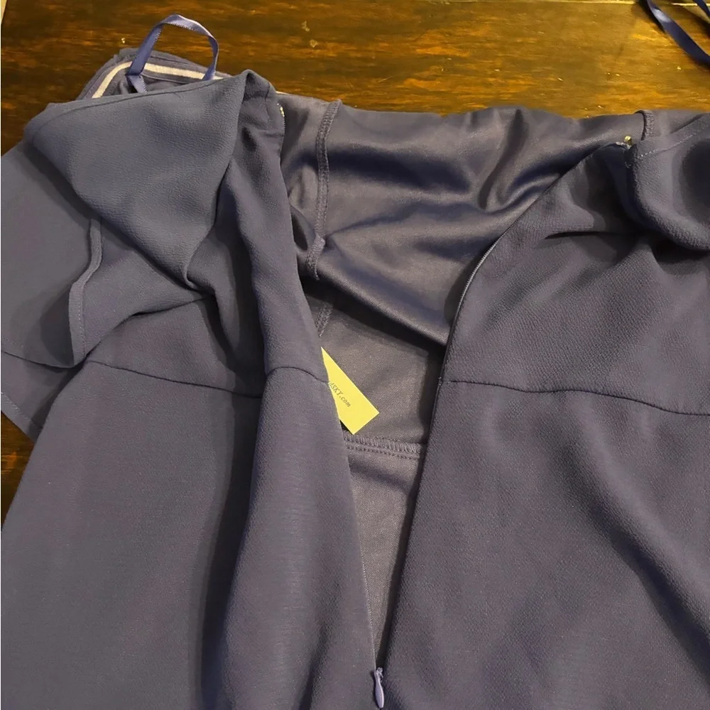 She and Sky NWT Royal Blue Off-Shoulder shorts Romper- size large